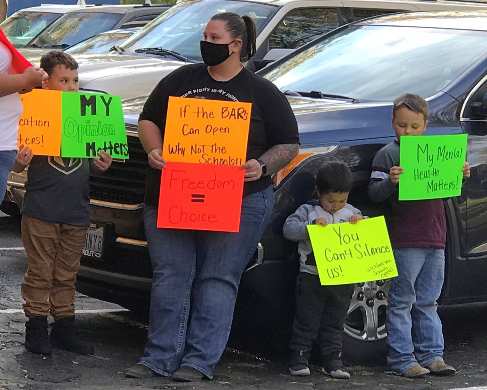 School board protesters
